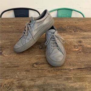 Common Projects Gray Leather Sneakers